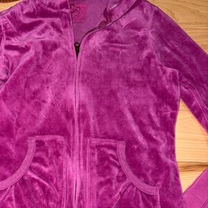 Y2K TRACKSUIT purple zip up SO medium